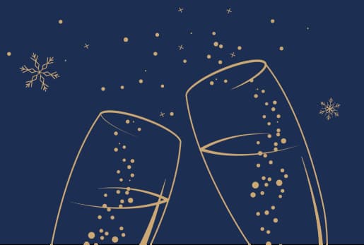 New Years decorated background with stars
